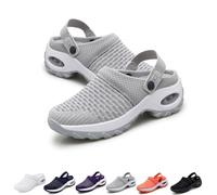 Air Cushion Slip-On Walking Shoes Orthopedic Diabetic Walking Shoes Women's Orthopedic Clogs with Air Cushion Support to Reduce Back And Knee Pressure (Gray,41)