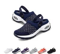 Air Cushion Slip-On Walking Shoes Orthopedic Diabetic Walking Shoes Women's Orthopedic Clogs with Air Cushion Support to Reduce Back And Knee Pressure (Blue,38)
