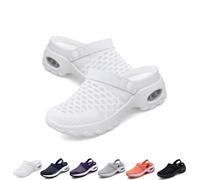 Air Cushion Slip-On Walking Shoes Orthopedic Diabetic Walking Shoes Women's Orthopedic Clogs with Air Cushion Support to Reduce Back And Knee Pressure (White,38)