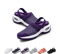 Air Cushion Slip-On Walking Shoes Orthopedic Diabetic Walking Shoes Women's Orthopedic Clogs with Air Cushion Support to Reduce Back And Knee Pressure (Purple,39)