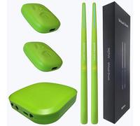 Air Drumsticks, batteria elettrica portatile con 8 suoni, sensore di movimento 3D RGB per casa e feste, adulti e bambini, in confezione regalo, colore verde