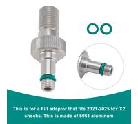 Air Fill Adaptor- clone of fox #803-01-826-Rezi end For Fox X2/DHX2 2021-2025 S0