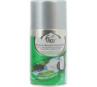 Air Flor 12 PZ, Ricarica Aerosol Universale per Erogatori Automatizzati, Profumo Muschio Bianco, 250 ml [ Totale 3 Litri ]