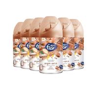 AIR FLOR | Deo Matic Ricariche, Ricarica Spray Universale per Erogatori Automatizzati, Argan & Spezie, 6x250 ml