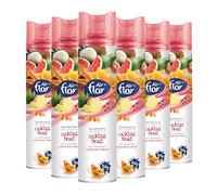AIR FLOR | Profumatore per Ambienti Spray a Base Acquosa, Cocktail Fruit, 6 x 300 ml