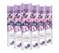 AIR FLOR | Profumatore per Ambienti Spray a Base Acquosa, Lavanda e Orchidea, 6 x 300 ml