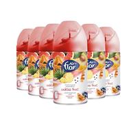 AIR FLOR | Ricarica Spray Universale per Erogatori Automatizzati, Cockail Fruit, 6 x 250 ml