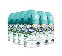 AIR FLOR | Ricarica Spray Universale per Erogatori Automatizzati, Muschio Bianco, 6 x 250 ml