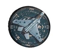 Air Force Fighter - Coperture per pneumatici impermeabili anti UV, 61 cm, per asse singolo, per camper, camion, SUV, rimorchio, universale, per tutte le stagioni