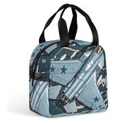 Air Force Fighter Jet Borsa per il pranzo per donne e uomini, borsa termica portatile con manico, a prova di perdite, riutilizzabile, per lavoro, picnic, viaggi