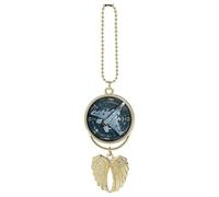Air Force Fighter Jet Car Hanging Ornament Rear View Mirror Pendant Lucky Presents Hanging Ornament Funny Car Pendant for Office Auto Home Decoration Gold-Style