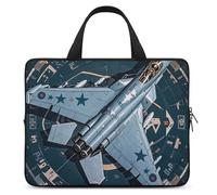 Air Force Fighter Jet Custodia per laptop da 10 pollici Custodia protettiva per computer da viaggio d'affari Borsa per laptop o tablet