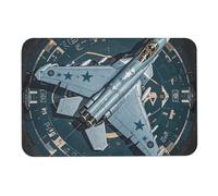 Air Force Fighter Jet Diatom fango, tappetini da bagno assorbono umidità e sporco, zerbino con retro in gomma antiscivolo, adatto sotto la porta, per pavimento del bagno, vasca, doccia, lavandino