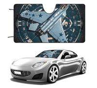 Air Force Fighter - Parasole per parabrezza auto, per mantenere fresco l'interno dell'auto, 139,7 x 76,2 cm, pieghevole, protezione dal calore per SUV, camion, blocca i raggi UV