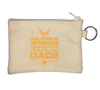 Air Force Veterans Make The Best Dads - Portamonete con portachiavi giallo