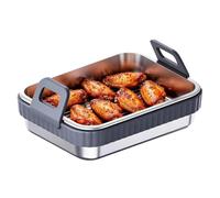 Air Fryer Baking Pan - Non stick Grill Rack | Stainless Steel Baking Pan
