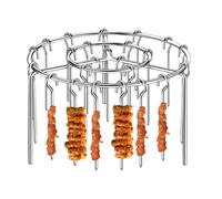 Air Fryer Barbecue Grill, Stainless Steel Skewer Rack for Fryer, Oven, Grills, Indoor BBQ Cooking Accessories Meats Fruits Veggies, Ideal Home Cooks, Meal Planners, Recipe Developers