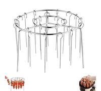 Air Fryer Barbecue Grill Vertical Barbecue Kebab,Vertical Hanging Stainless Steel BBQ Kebab for 6.5 Inch Air Fryer Hanging Rack, Easy to Clean (12 Skewers)