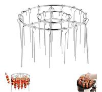Air Fryer Barbecue Grill Vertical Barbecue Kebab,Vertical Hanging Stainless Steel BBQ Kebab for 6.5 Inch Air Fryer Hanging Rack, Easy to Clean (36 Skewers)