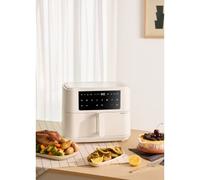 AIR FRYER DUAL - Friggitrice Ad Aria Ad Aria 10 L Con Separatore Bianco Panna