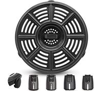 Air Fryer Grill Pan per Ninja Air Fryer, 8.2 IN Premium Round Air Fryer Accessori Vassoio Grill Piatto Crisper Piatto Ricambio con Paraurti in Gomma per Ninja Foodi, antiaderente, Lavastoviglie Safe
