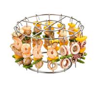 Air Fryer Grill Skewer Rack - Stainless Steel BBQ Kabob Roasting Stand