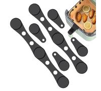Air Fryer Magnete - 2 Sets Silikon Magnetclips Schwarz/Rot | Hitzebeständige Befestigung Für Backpapier Einlagen | Zubehör Für Heißluftfritteusen, Verhindert Verrutschen & Verbrennen