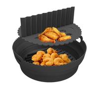 Air Fryer Mould - Airfryer Flat Pot | Round Silicone Filter Liners Inserts with Food Dividers for Home Kitchen Filter Accessories Dishwasher Safety Flat Round Pot Liner for Fryer Microwave Oven