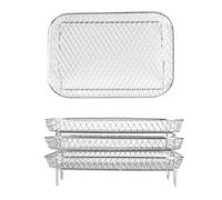 Air Fryer Rack - 3 Layer Toast Basket Dehydrator | 304 Stainless Steel Double Baskets | Multilayer duàl Air Fryers Accessories Compatible With Grill Tray Pan Fry Replacement Part Outdoors