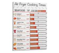 Air Fryer Recipe Timer Poster Kitchen Counter Quick Look Wall-Art