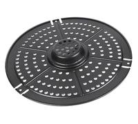 Air Fryer Replacement Grill Pan 16x16cm Steel Perforated Crisper Plate for Chicken Fish Vegetables Non-Stick Dishwasher Safe Even Distribution