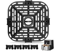 Air fryer Replacement Parts for Instant Pot Vortex Plus 6 in 1 4 Quart Air Fryer Oven, 7.3''×7.3'' Square Food Grade Air Fryer Grill Pan Grill Plate Crisper Plate Accessories Tray Rack