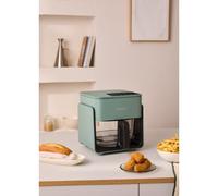 AIR FRYER STUDIO CRYSTAL - Friggitrice Ad Aria Ad Aria In Vetro 4,2 L Con Vaporizzatore Opzionale Salvia