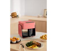 AIR FRYER STUDIO CRYSTAL - Friggitrice Ad Aria Ad Aria In Vetro 4,2 L Con Vaporizzatore Opzionale Terracotta