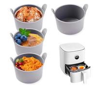 Air Fryer Tray, Silicone Egg Poacher Microwave, 4 Poacher Cups, Air Fryer Muffin Tray, Air Fryer Muffin Tray for Baking, Cooking, and Dessert, Fryer Tray for Cake, and Ice Cream