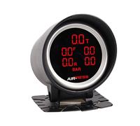 Air Gauge Dual Digital Panel Air Ride Suspension Control 1/8NPT Sensor Acc