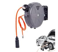 Air Hose Reel - Heavy Duty Compressor Line Storage System for Workshop Use | Reinforced Hybrid Hose with Smooth Lock Mechanism, 32.8ft Auto Wall Mount, Garage Tool Air Supply for Automotive Repair