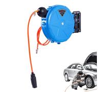 Air Hose Reel Retractable - 32.8ft Wall Mount Compressor System, Features Kink Free All Weather Hybrid Polymer Hose Material, Built With Multi Position Locking Ratchet To Control Rewind Speed, Elimina