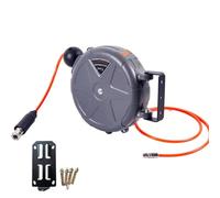 Air Hose Reels - Heavy Duty Wall Mounted Auto Rewind 32.8ft, Retractable High Pressure Pneumatic Station, Industrial Grade Self Coiling Spool for Automotive, Machine, Tool and Maintenance