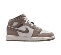 Air Jordan 1 Mid Grade School Lifestyle Scarpe (Enigma Stone/Olive Grey/Summit White), Pietra Enigma/Grigio Oliva/Bianco Summit, 4 Big Kid