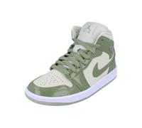 Air Jordan 1 Mid SE Scarpe Donna (HF4079-003, Sea Glass/Metallic Silver/White/Oil Green), Olio Vetro Mare Verde 003, 42 EU