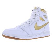 Air Jordan 1 Retro Alto OG Bianco Oro Scarpe Donna (FD2596-107, Bianco e Oro)