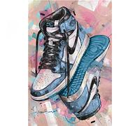 Air Jordan 1 'University blue' stampa su tela (40x60cm)