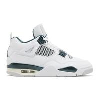 Nike Jordan Air 4 Retro unisex da adulto, Bianco/Bianco/Grigio neutro/Verde ossidato, 44 EU