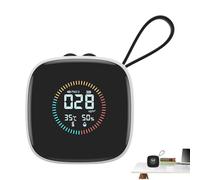 Air Monitor PM2.5, Misuratori Di Qualità Aria Interna | Tester Di Umidità Con Display A LED Con Cinturino,Strumento Di Rilevamento Della Polvere Multiuso per Avventure All'aperto