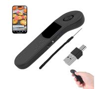 Air Mouse 2 in 1 Wireless Bluetooth Laser Presentation Clicker con Touchpad, Mouse Mano Ricaricabile con Funzione Foglie per PPT/TikTok/Fotocamera/Kindle, per Smartphone, Tablet, PC, Laptop, Nero