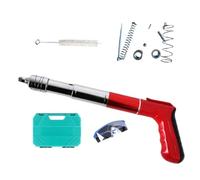 Air Nailer - Carbon Steel 1.54cm | Manual Nail Machine With 100 Nails 5 Gears | Cement Wall Red Brick Fastening Tool For Concrete Wood Boards DIY Repair Projects