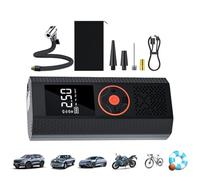 Air Pump Car Tires - Digital Gauge Rechargeable Inflator Travel Use | Lightweight Motor with Auto Shut Feature, Tire Pump for Motorcycle Bike Vehicle Electric Scooter Inflatable Toys Balloon Home