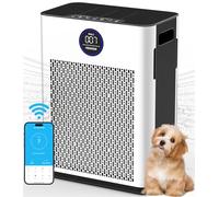 Air Purifiers for Home,FRESHDEW Air Purifiers for Bedroom Up to 1830ft² With Smart WiFi,Air Quality and Light Sensors,Double-sided Air Inlet,H13 HEPA Filter for Pet Odor, Dust, Smoke, Wildfire 22dB