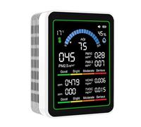 Air Quality Monitor - 7x3.5x9cm Portable Sensor Device for Bedroom, Office with Real-Time Detection, Indoor Air Tester for House, School, Outdoor Environments, Compact Meter